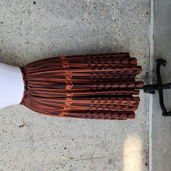 1970s black and orange skirt - Picture 6 of 8